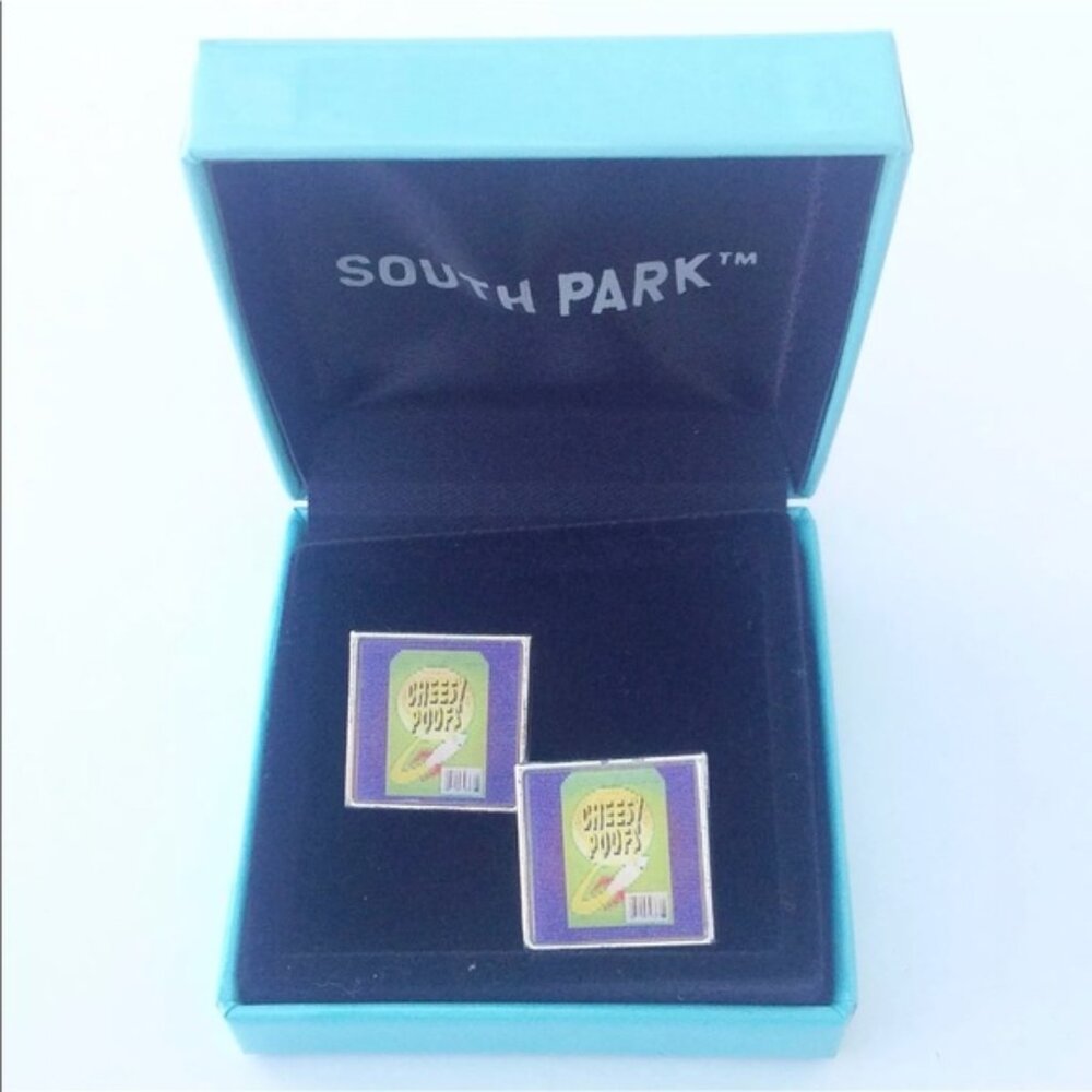 South Park novelty cuff links Cartman Cheesy Pouf